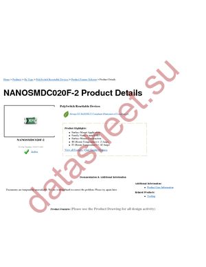 NANOSMDC020F-2 datasheet  